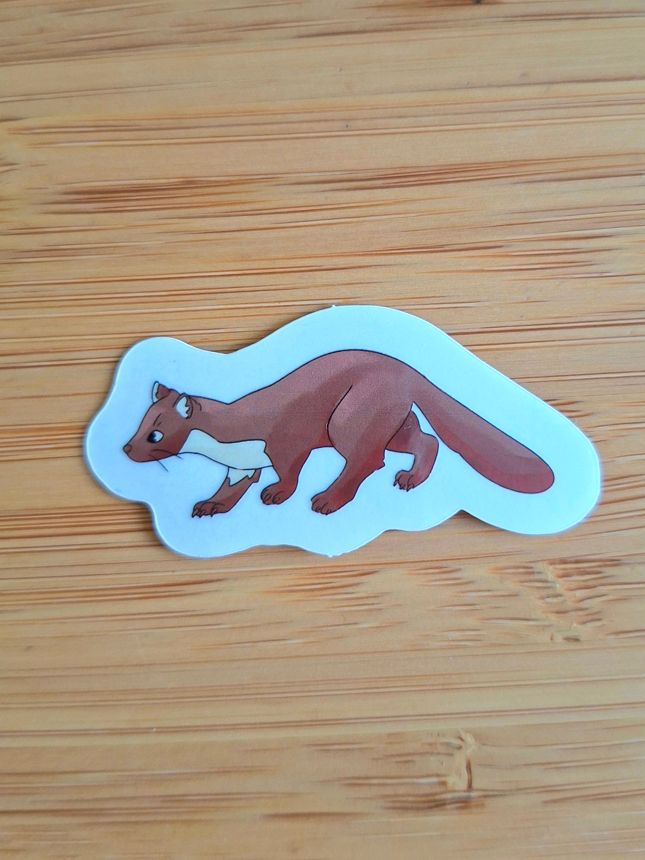 Boommarter transparante sticker