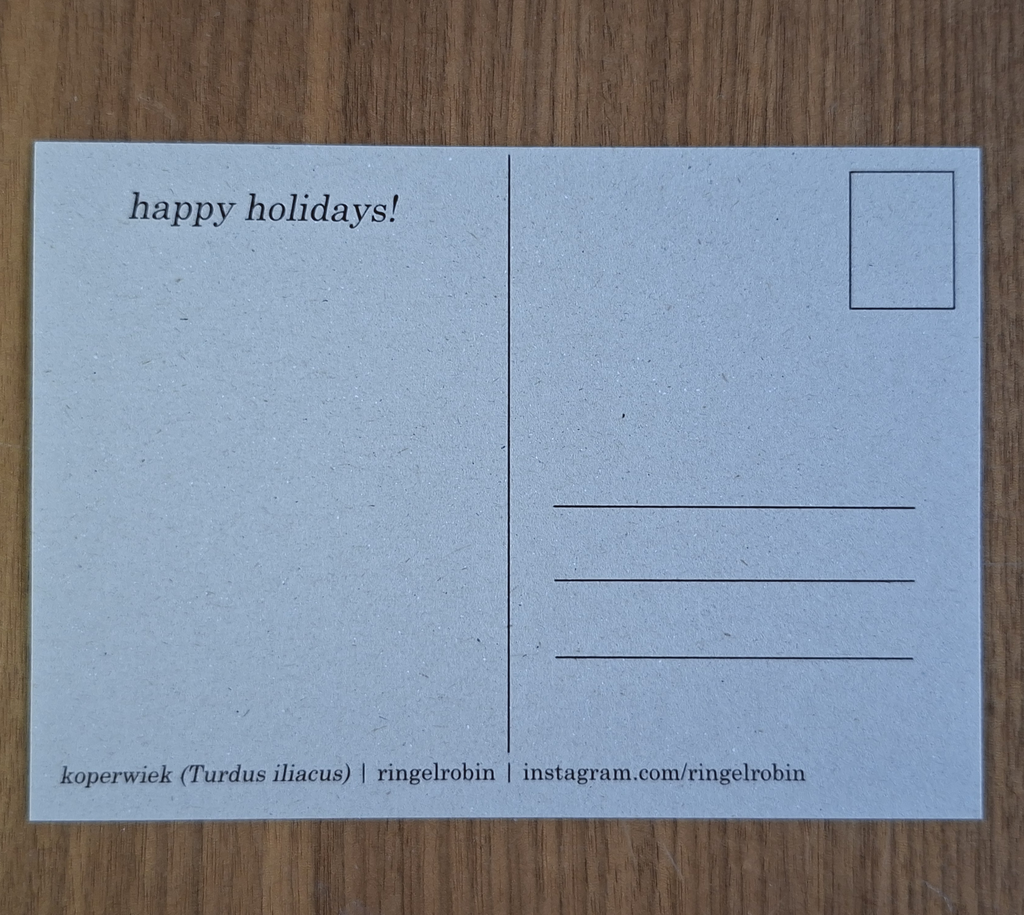 Koperwiek Kerstkaart